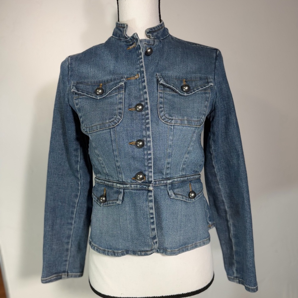 Talbots Peplum / Military inspired Denim Jacket 2p